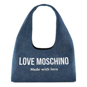 Love Moschino Плечевая сумка 'Denim Signature' в синем цвете