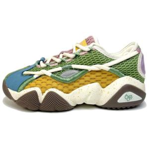 Женские кроссовки State Pole 6371 с амортизацией, дышащие, увеличивающие рост, низкие, массивные, ванильно-зеленые PEAK, Fatty Green