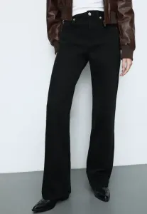 Расклешенные джинсы Stradivarius, Black