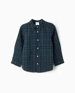 Детская рубашка с длинным рукавом Zippy, темно-зеленый