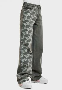 Джинсы клеш Karl Kani KK OG OLD ENGLISH EXTRA WIDE, цвет Light Gray