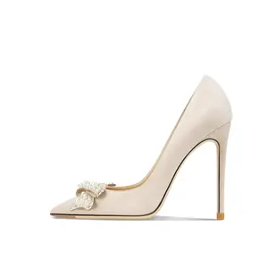 Тонкие туфли на высоком каблуке женские абрикосовые Apricot Siwei, Apricot