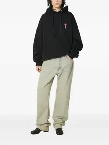 Худи с вышивкой Fiorucci, черный