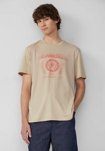 Футболка с принтом MIT PLATZIERTEM QS, песочный