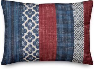 Creative Products Декоративная подушка American Patterned Stripes, синяя American Patterned Stripes
