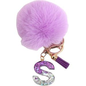 Градиентный блестящий брелок-кукла с буквами, плюшевый кулон, высота 9 см Mise