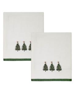 Набор банных полотенец Trees Cotton, 2 шт., 50" x 27" Avanti, белый