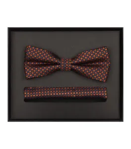 Галстук-бабочка VENTI "Комплект из галстука-бабочки и нагрудного платка VENTI с рисунком", цвет Orange