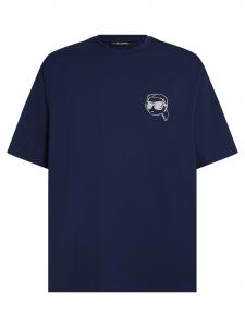 Karl Lagerfeld Футболка 'Ikon' в темно-синем цвете