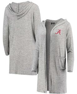 Женский серый кардиган с меланжевым оттенком Alabama Crimson Tide Cuddle Soft Duster Cardigan Boxercraft