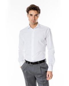 Мягкая тонкая мужская хлопковая рубашка Wickett Jones, белый