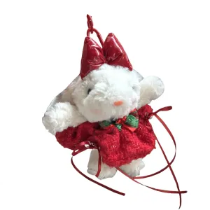 Плюшевый брелок Cute Bunny совместим с куклами для детей от 3 лет плюшевый кулон высота 15cm Jinnew, New Year Bell Skirt Dress