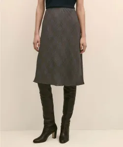 Расклешенная юбка из вискозного шифона в клетку «глен чек»