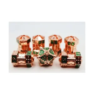 Набор кубиков CCG — Изумрудный метеоритный дождь (7), Dice Sets - Metal CCG Dice 51