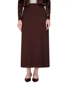 Юбка из саржи с карманами Point, коричневый