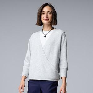 Женский кардиган из смесового кашемира Luxe 4-way Simply Vera Vera Wang, Light Gray Fox Heather
