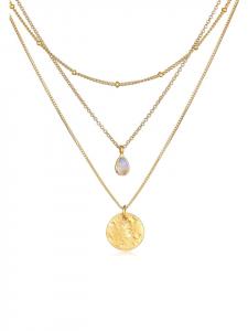 Elli Колье из серебра 925 пробы с золотым диском