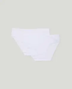 Набор из 2 трусиков-невидимок с детским принтом в сердечко Cotton Juice, белый