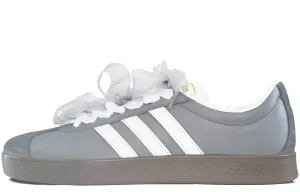 Adidas Neo VL Court 2.0 противоскользящие низкие скейтерские кроссовки унисекс серо-белые, цвет Gray White