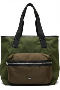 Sacai Большая сумка-тоут цвета хаки с карманом