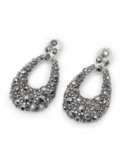 Женские серебряные серьги-подвески в форме капли с декором SOHI, Silver