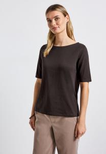 Футболка Street One Basic T-shirt, Braun/Dark Brown
