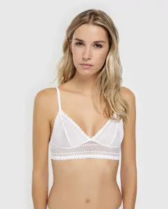 Топ-бралетт Mesh Dkny с кружевом, белый