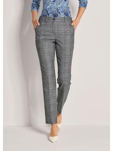 MADELEINE Брюки в клетку «Глен» с эластичными вставками, цвет серый/меланж/королевский синий