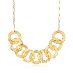 Ожерелье Ross-Simons Italian из 18-каратного золота с переплетенными кольцами Ross-Simons, 18 In