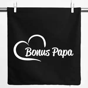 Наволочка Huuraa Bonus Dad Heart Gift 40x40cm Черный хлопок Bonus Dad Present Hellweg Druckerei