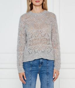Свитер женский Twin-Set ажурный, серый