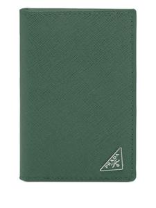 Картхолдер с логотипом Prada, зеленый