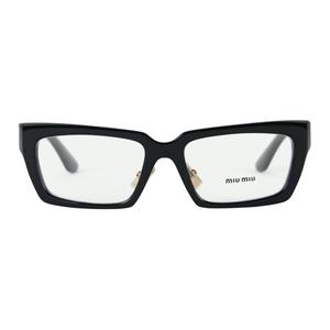 MIU MIU Пластиковая оправа квадратной формы для очков женская черная, Black