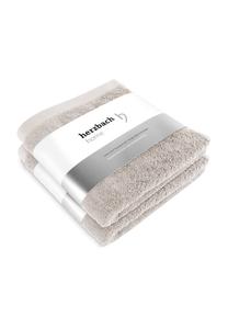 Полотенце Herzbach Home Pura, 100x50 см, бежевый