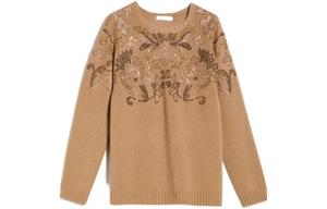 Свитер женский коричневый желтый MaxMara