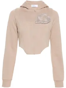 Топ-корсет со стразами Giuseppe Di Morabito, нейтральный