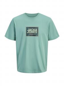 Jack & Jones Plus Футболка 'JJRAIN' в цвете Cyan Blue