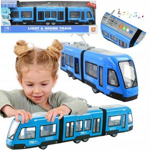 Городской сочлененный трамвай с синим светом и звуком ASKATO