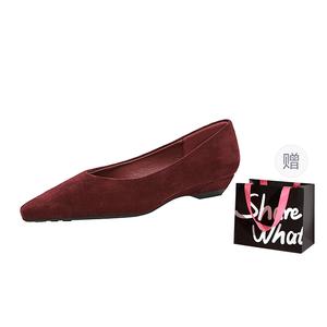 Повседневные однобортные туфли женские BIGTREE, Ancora Red+Shopping Bag