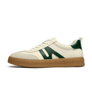 CROWN Антискользящие и износостойкие легкие амортизирующие низкие скейтбордские кроссовки мужские бело-зеленые, цвет White Green