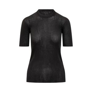 Футболка Jil Sander Ribbed Crewneck T-Shirt 'Black', черный