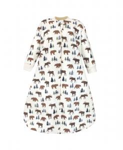 Высококачественная стеганая футболка с длинными рукавами для комфортного сна и ношения Hudson Baby, Moose bear