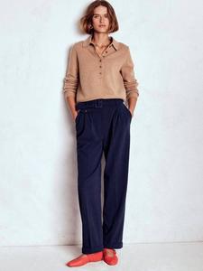 Брюки со складками спереди Boden, Navy