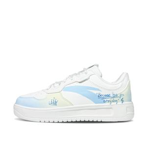 Расслабленные нескользящие устойчивые к истиранию низкие кроссовки для скейтбординга women's ANTA, Cyan Love Confession