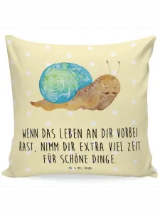 Подушка Mr. & Mrs. Panda, желтый пастельный