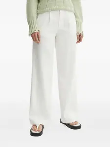 Плиссированные текстурированные брюки Résumé, белый