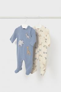 Хлопковые пижамки для малышей 2 шт Mayoral Newborn, синий