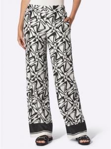 Брюки-карго черного цвета с принтом шампанского Heine