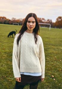 Джемпер Bershka CABLE, Beige