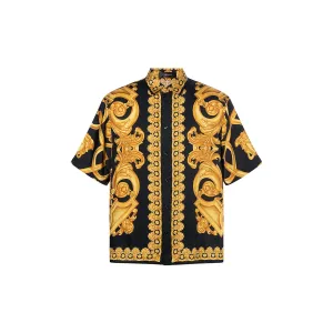 VERSACE Мужская черная рубашка